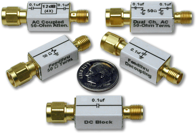 PRL-FTR-50, Feed-through 0.5% 50 Ohm Termination, SMA M/F, SMA M/F Connectors