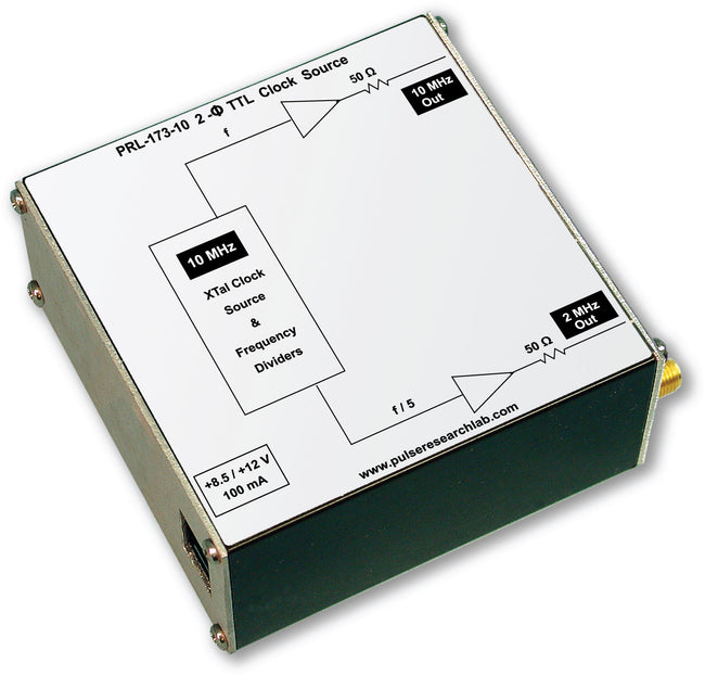 2-Phase TTL Clock Source (f, f/5), SMA Outputs