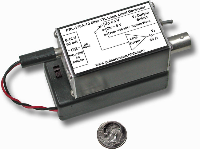 PRL-175A-10, Battery Operated TTL Logic Level Generator and 10 MHz CLK Source, 10 MHz Clock Frequency