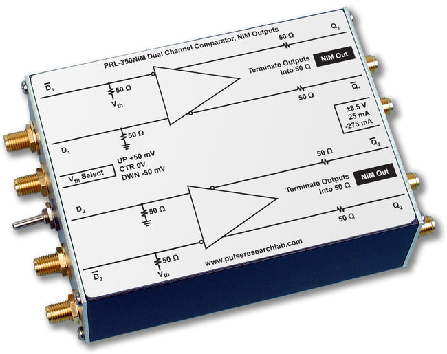 PRL-350NIM-OEM, 2 Ch. Comparator, NIM-compatible Outputs, No Power Supply