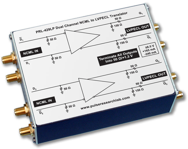 PRL-429LP-OEM, 2 Ch. NCML to LVPECL Level Translator, No Power Supply