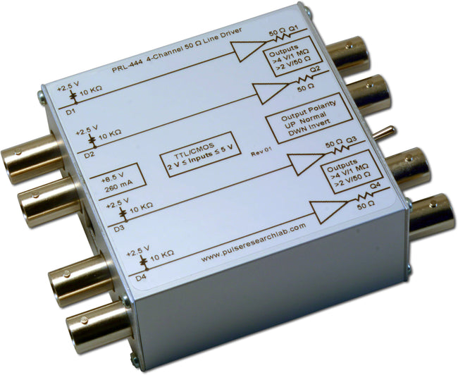 4 Channel High Input Impedance 50 Ohm TTL Line Driver