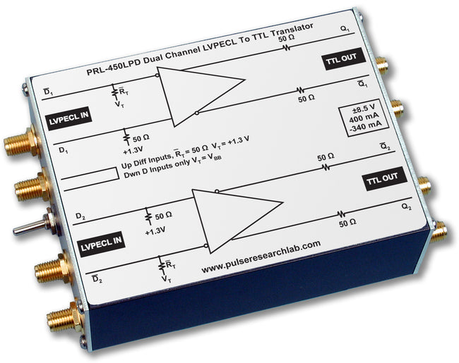 PRL-450LPD-OEM, 2 Ch. Translator, LVPECL to TTL, No Power Supply