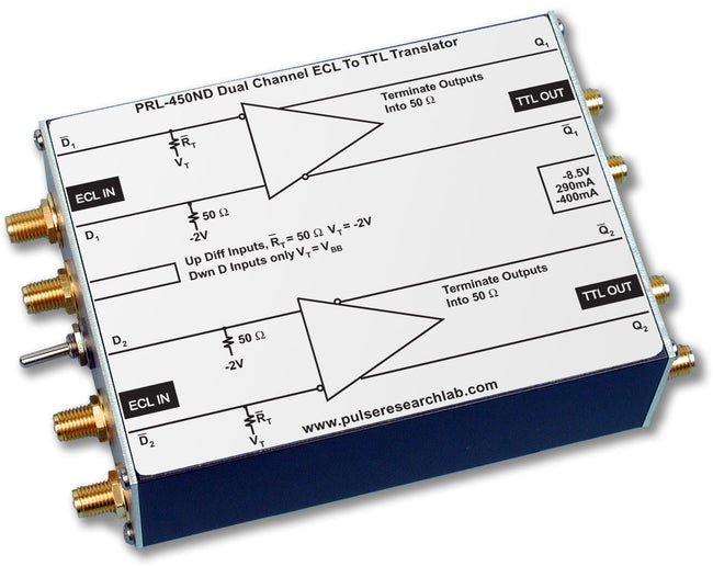 PRL-450ND-OEM, 2 Ch. Translator, NECL to TTL, No Power Supply