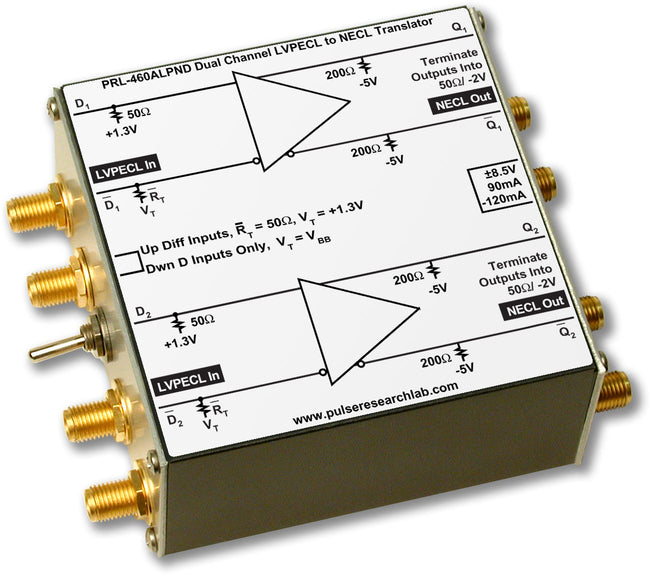 PRL-460ALPND-OEM, 2 Ch. Translator, LVPECL to NECL, 1.25 GHz, No Power Supply