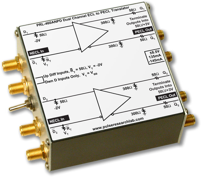 PRL-460ANPD-OEM, 2 Ch. Translator, NECL to PECL, 2 GHz, No Power Supply