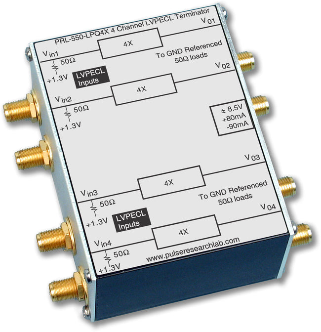 PRL-550LPQ4X-OEM, 4 Channel LVPECL Terminator, No Power Supply