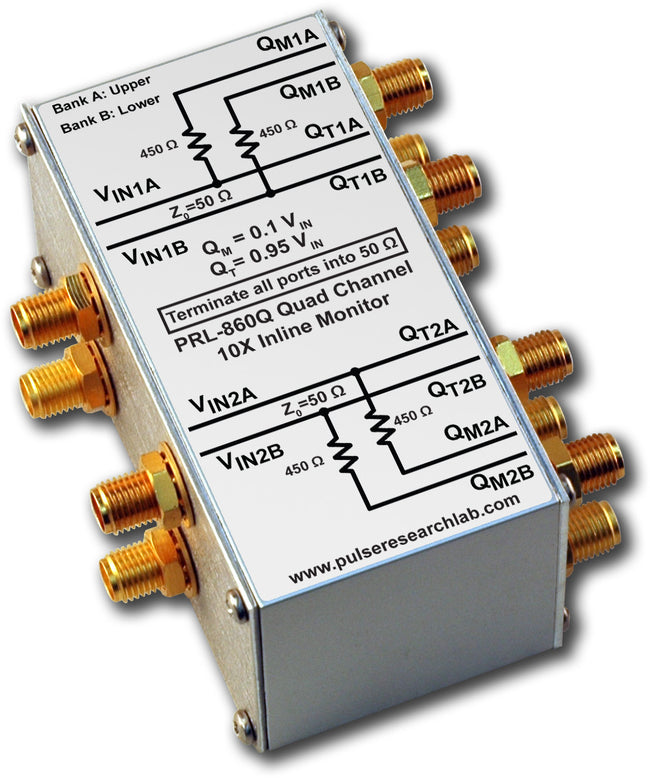 PRL-860Q, 4 Channel Differential Pickoff Tee, SMA I/O Connectors